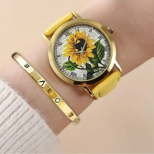 Women's Casual Sunflower Quartz Watch